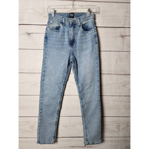 BDG Womens Girlfriend High-Rise Cropped Jeans Blue Stretch‎ Light Wash Denim 25
